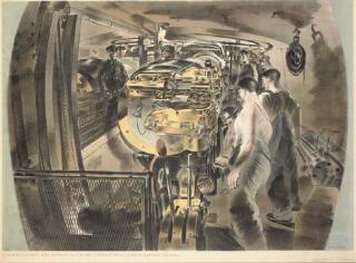 Barnett Freedman - 15 Inch Gun Turret, Hms Repulse, August 1941