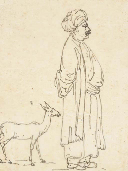 Baron Dominique-Vivant Denon - Caricature de Julie, femme de chambre de Mademoiselle d\'Houchin;  et Une jeune femme marchant