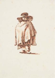 Baron Dominique-Vivant Denon - Un homme drapé dans un manteau portant un chapeau