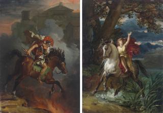 Baron François-Pascal-Simon Gérard - Curtois; and Cloetia (Marcus Curtius and Cloelia )