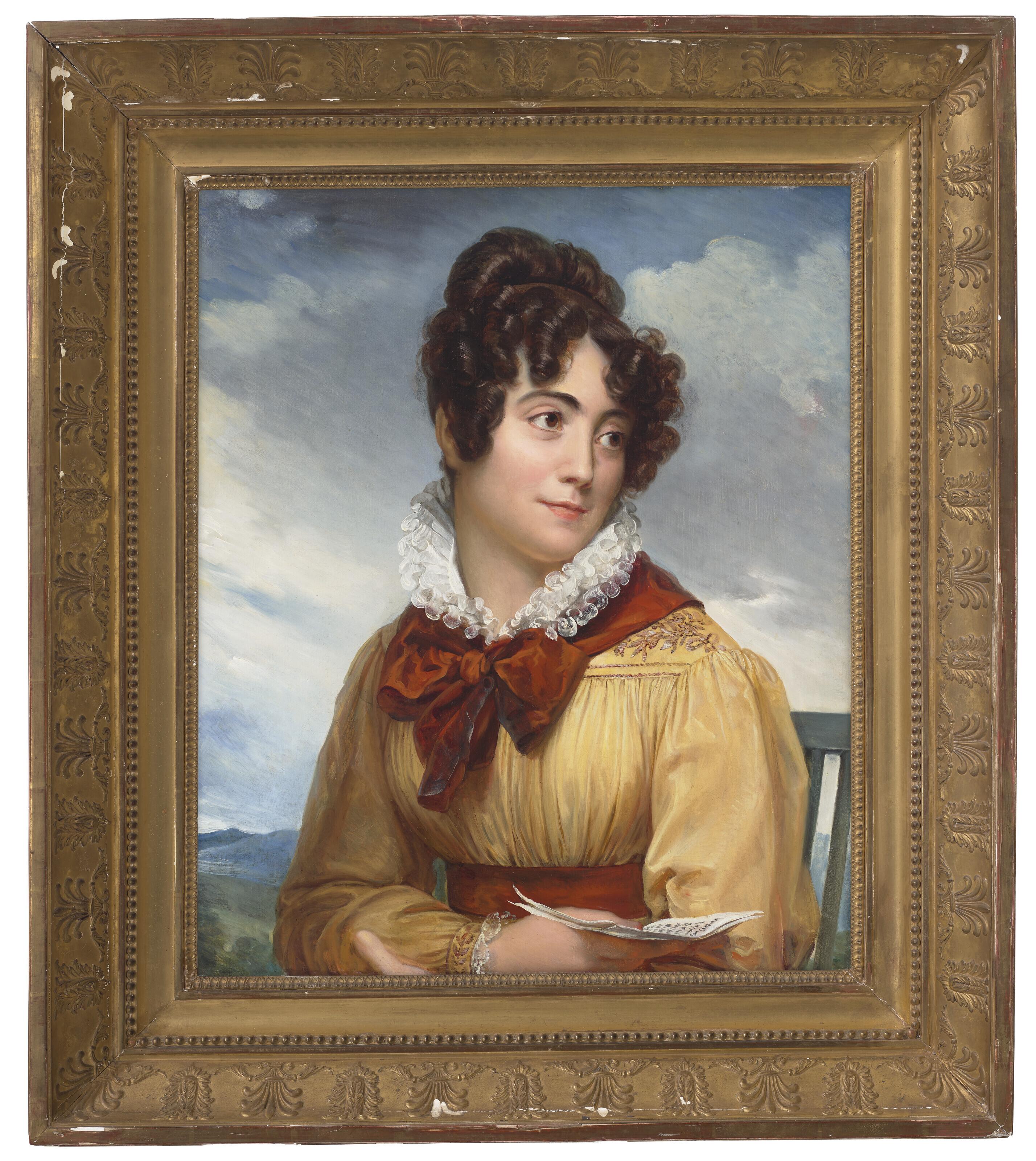 Baron François-Pascal-Simon Gérard - Portrait of Alexandre Gérard, sister-in-law of the artist, bust-length, before a landscape