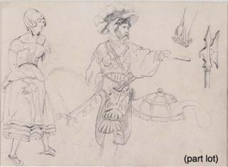 Baron Gustave Wappers - Studies Of Medieval Figures