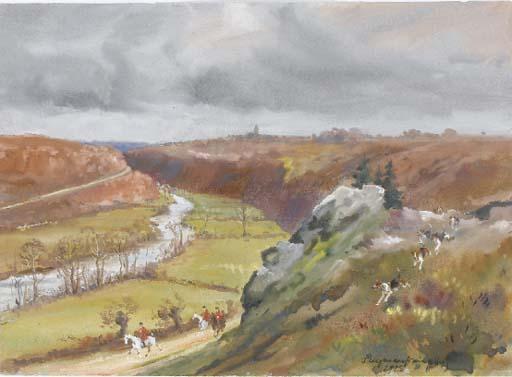 Baron Karl-André-Jean Reille - Une scène de chasse à courre à Saint-Vincent-Puymaufrais