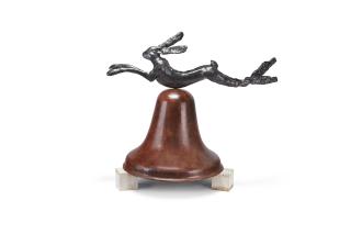 Barry Flanagan - Harebell on Portland stone piers