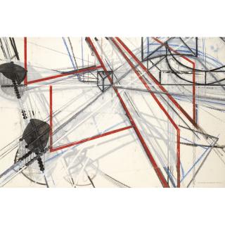 Barry Le Va - Drawing Interruptions Blocked Structures #2