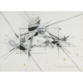 Barry Le Va - Installation Drawing: Twisted Chain (Of Events): Sketching A Possibility