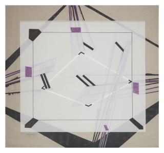 Barry Le Va - Installation Study - Corner Sections (Of One 4-Sided Boundary) Separately Projected (And Partially Blocked And Omitted) From Four Positions Of Viewing #8