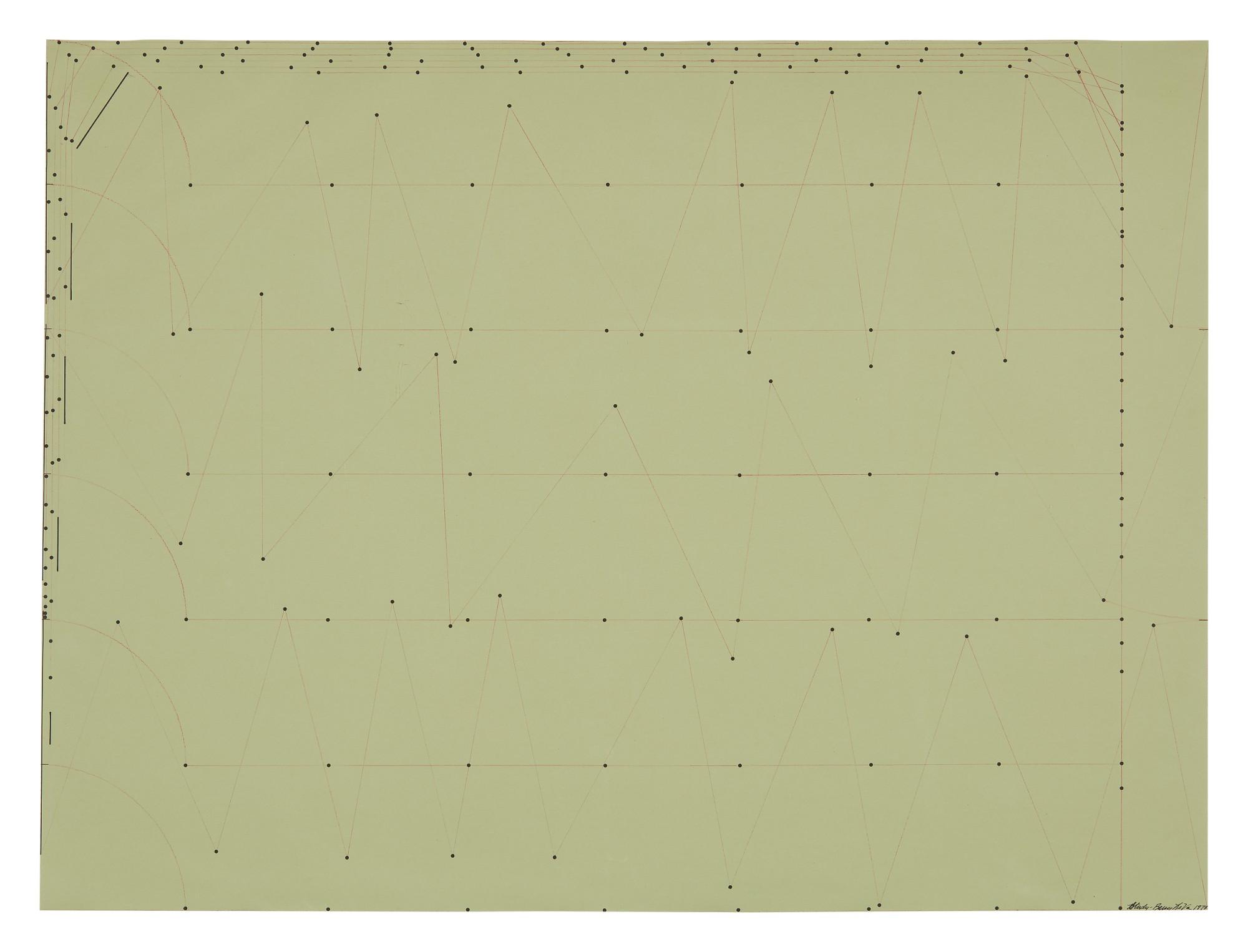 Barry Le Va - Study (Ends Touch, Ends Cut: Walked Zig-Zag, End Over End)