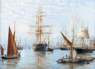 Barry Mason - Around the Lock, the Thames at Blackwall, c.1870