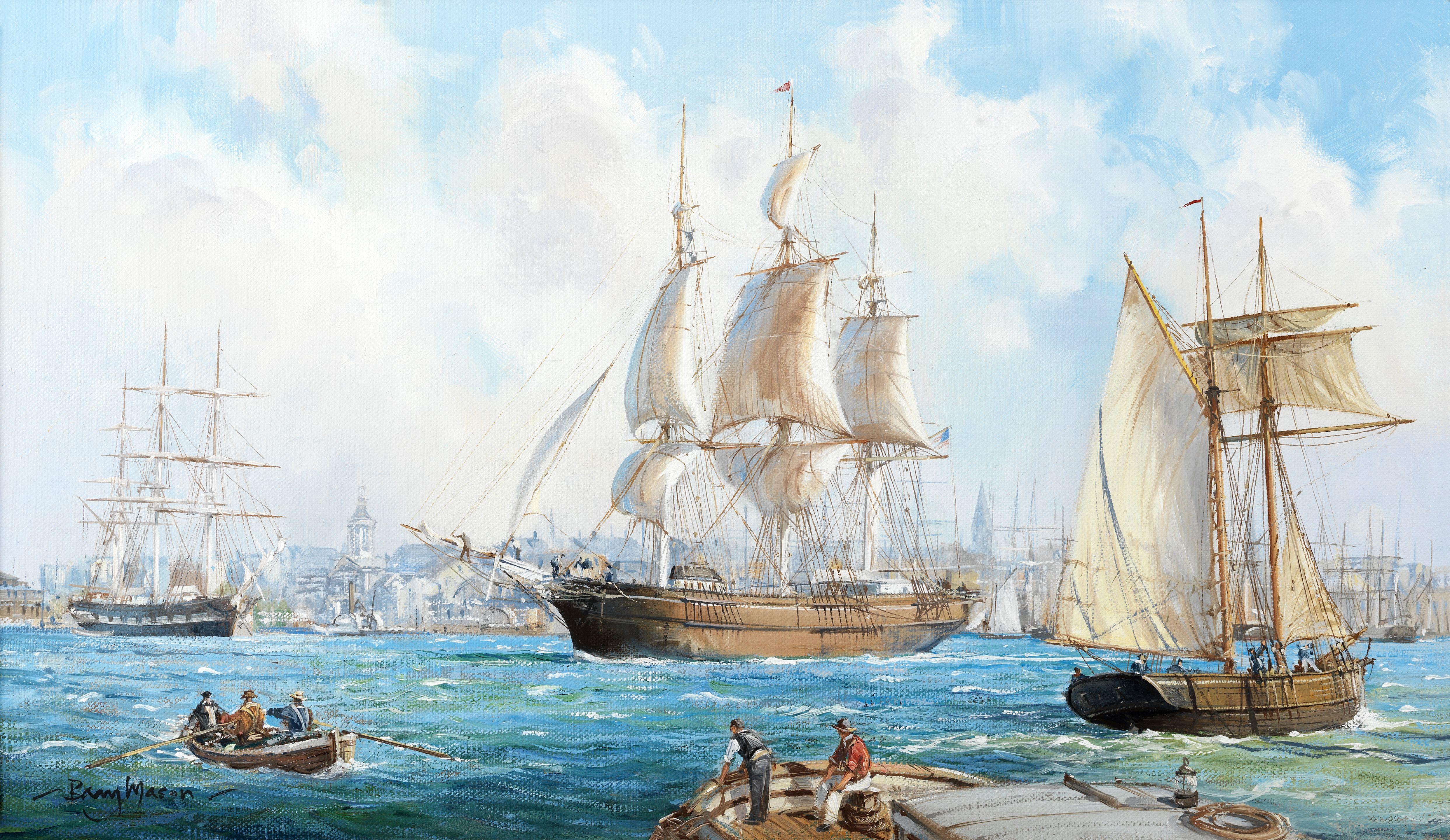 Barry Mason - \'The East River, New York, 1850\'