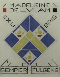 Bart van der Leck - Ex Libris for Madeleine de Vlam