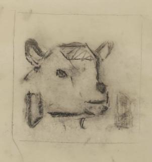 Bart van Der Leck - Goat - Study For A Tile