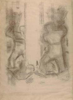 Bart van der Leck - Wood choppers - a study