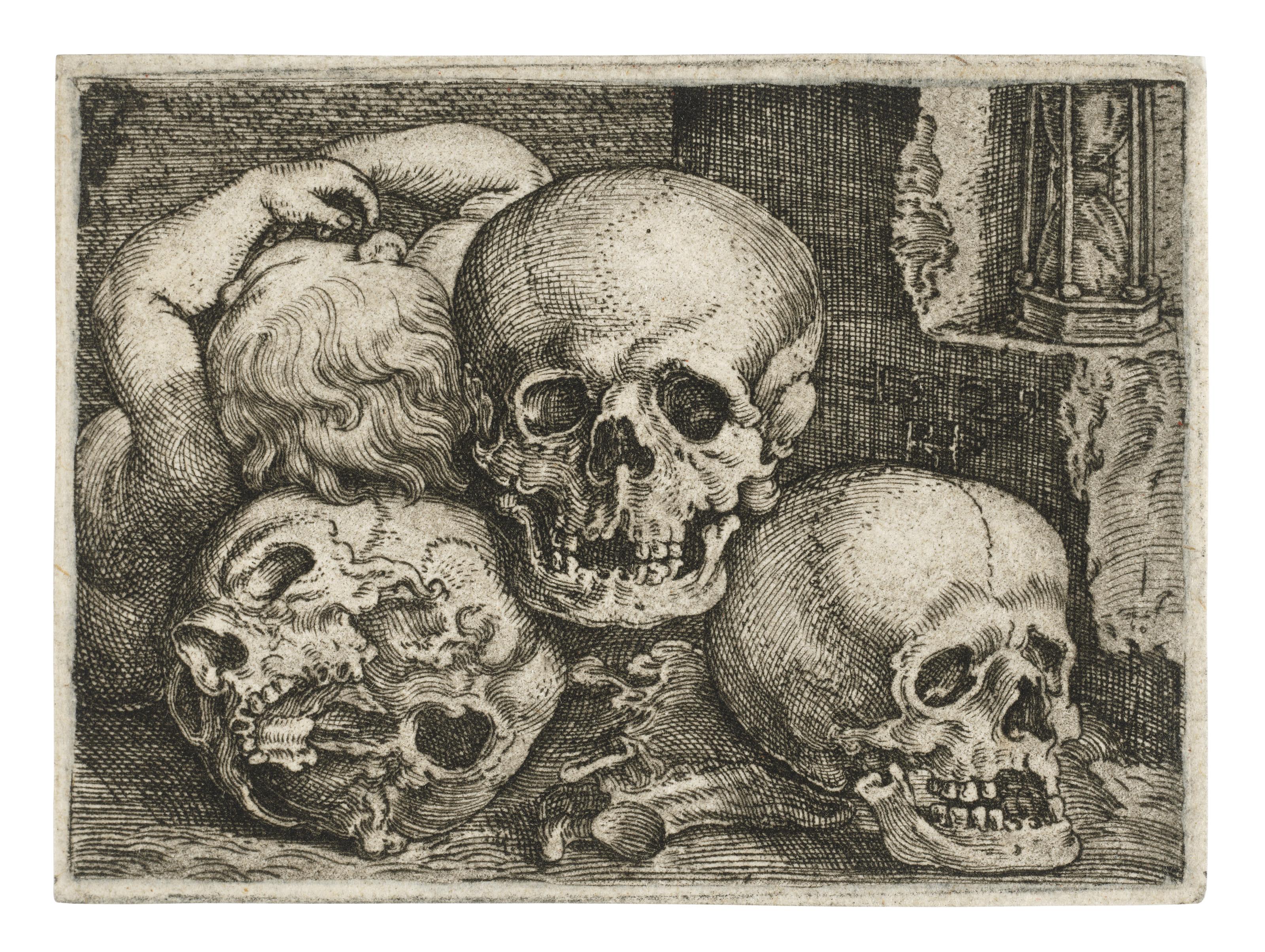 Barthel Beham - Child with three Skulls