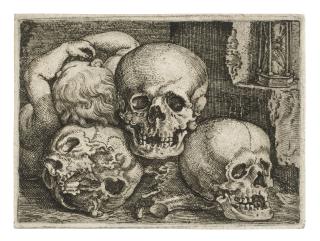 Barthel Beham - Child with three Skulls