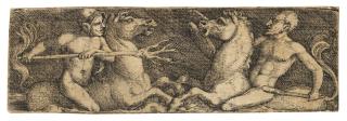Barthel Beham - Two fighting Tritons