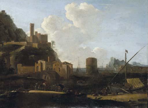 Bartholomeus Appelman - Veduta Su Un Porto Mediterraneo; E Paesaggio Laziale Con Viandanti