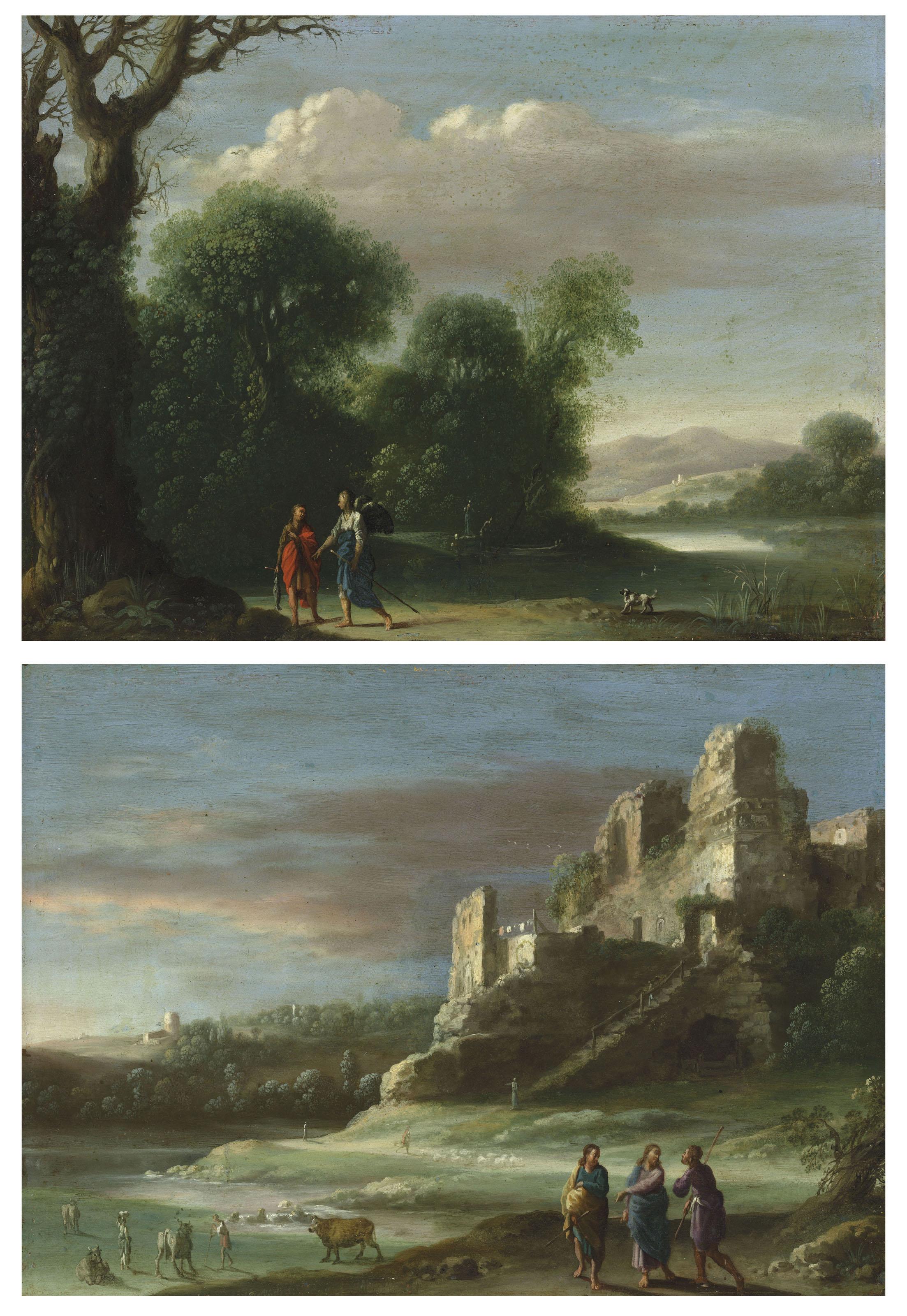 Bartholomeus Breenbergh - Tobias and the Angel; and The Journey to Emmaus