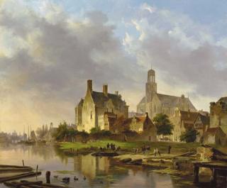 Bartholomeus Johannes Van Hove - A riverside town