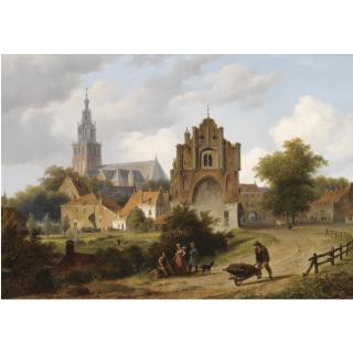 Bartholomeus Johannes Van Hove - Dutch a View Of Nijmegen With The St. Stevenskerk And The Waag
