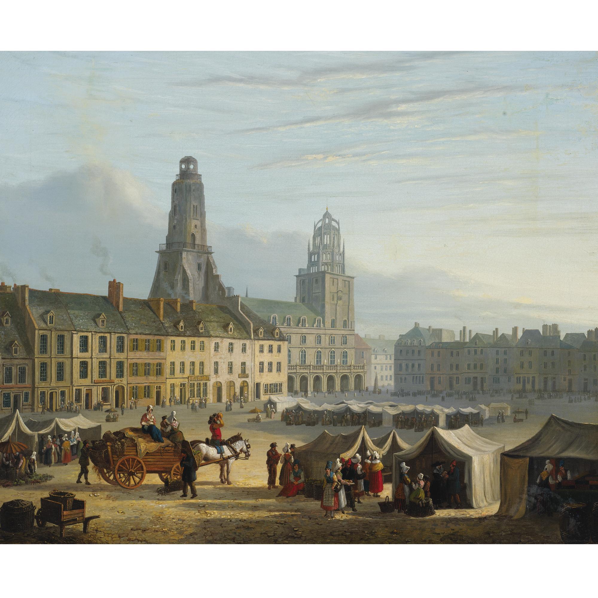 Bartholomeus Johannes Van Hove - Market In The Hague