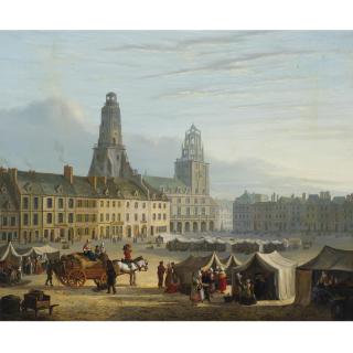 Bartholomeus Johannes Van Hove - Market In The Hague