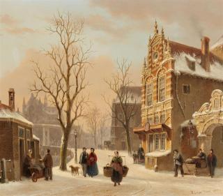 Bartholomeus Johannes van Hove - Stadt an einer Gracht