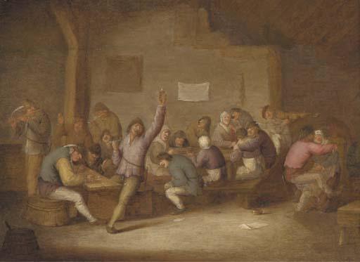 Bartholomeus Molenaer - Peasants making merry in a tavern