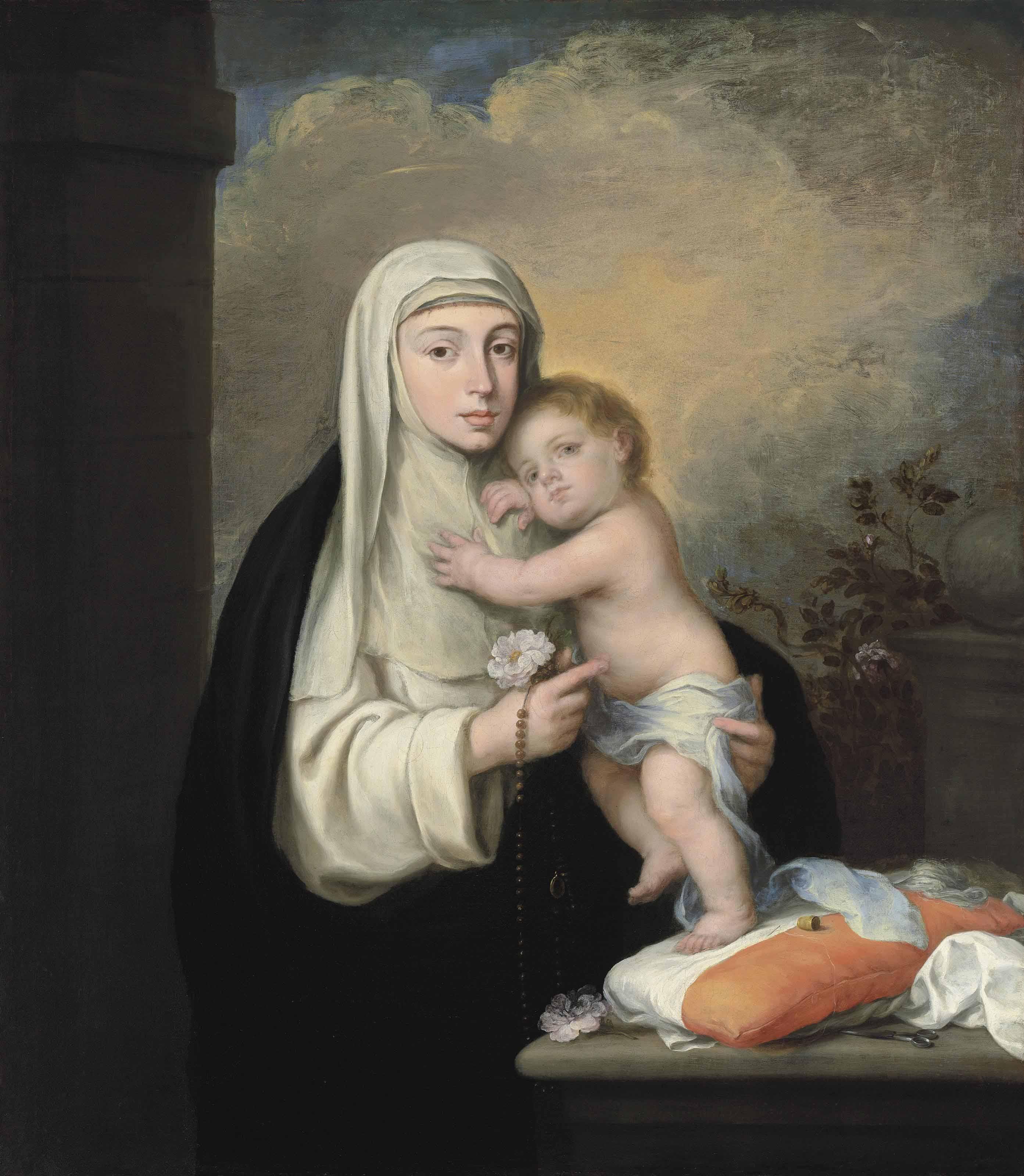 Bartolomé Esteban Murillo - Saint Rose of Lima with the Christ Child