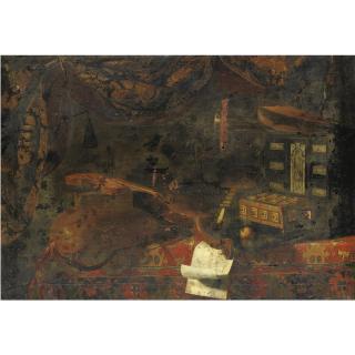 Bartolomeo Bettera - Natura Morta Con Strumenti Musicali, Uno Spartito E Uno Stipo