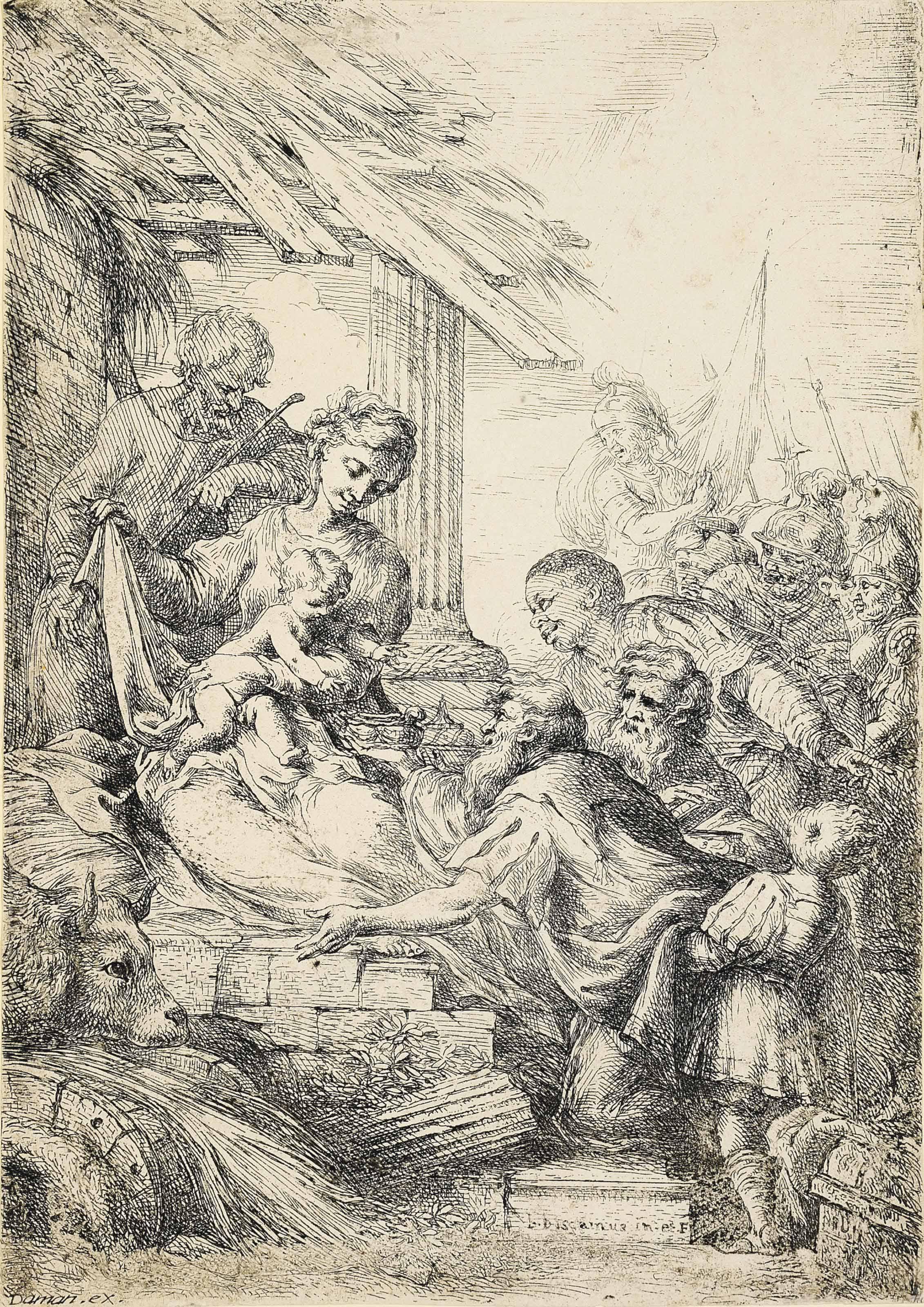 Bartolomeo Biscaino - Adoration Of The Magi (Bartsch 9)