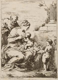 Bartolomeo Biscaino - Maria, das Kind stillend.