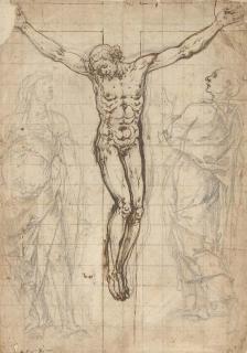 Bartolomeo Cesi - Le Christ en croix avec la Vierge et Saint Jean