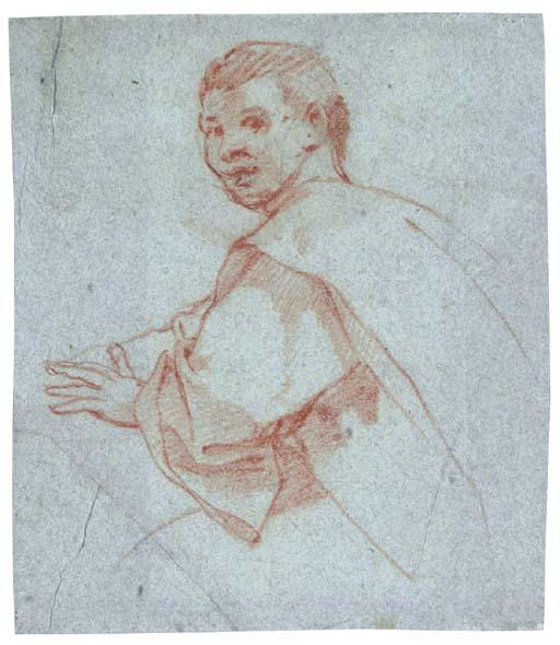 Bartolomeo Cesi - Study of A Young Man, Half-Length, In Profile To The Left