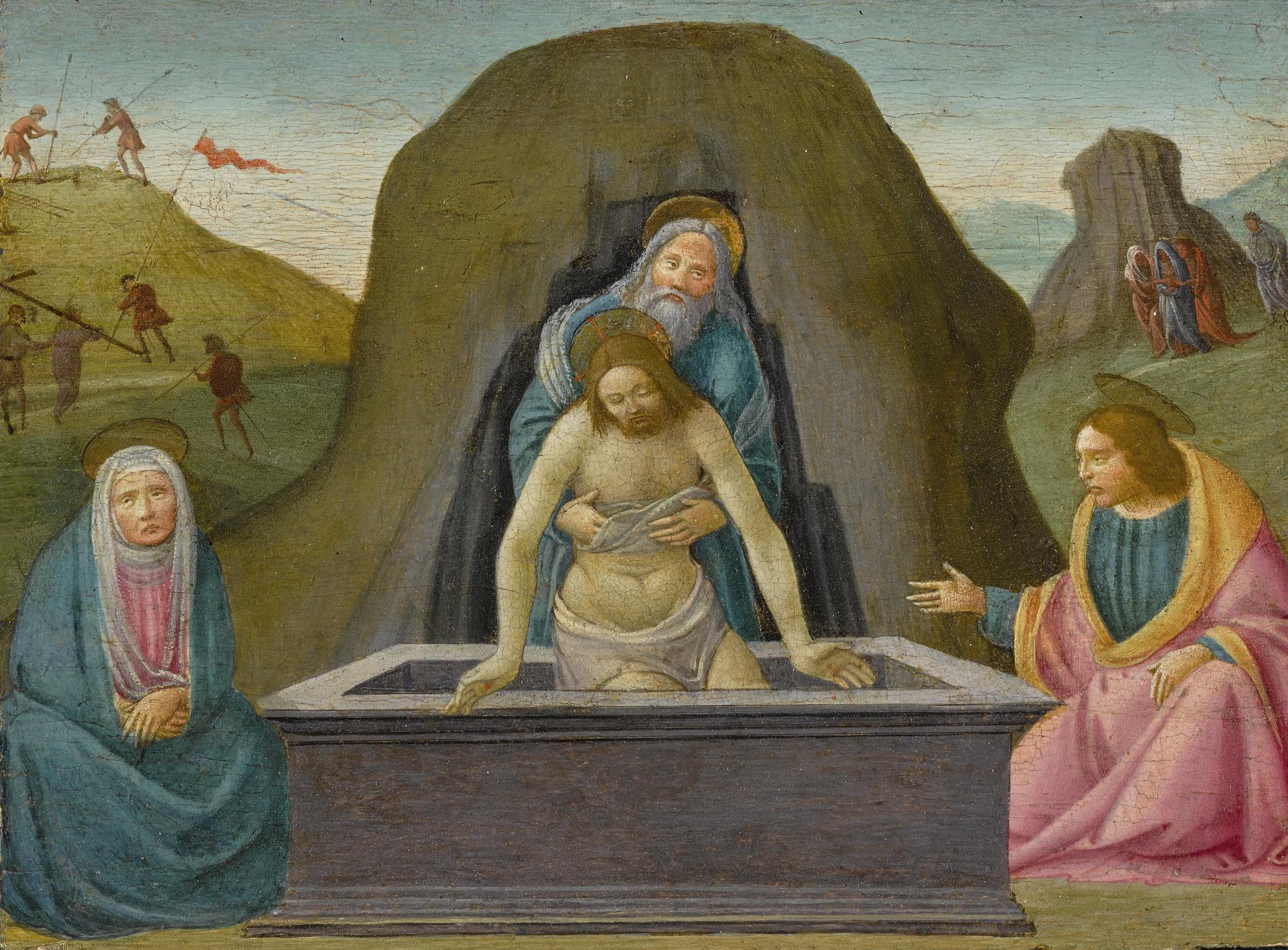 Bartolomeo Di Giovanni - Pietà With Saint Nicodemus, The Virgin Mary And Saint John The Evangelist
