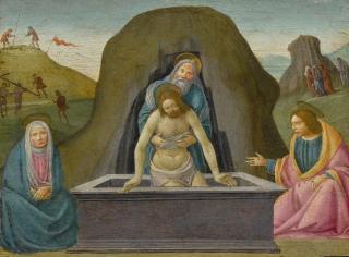 Bartolomeo Di Giovanni - Pietà With Saint Nicodemus, The Virgin Mary And Saint John The Evangelist