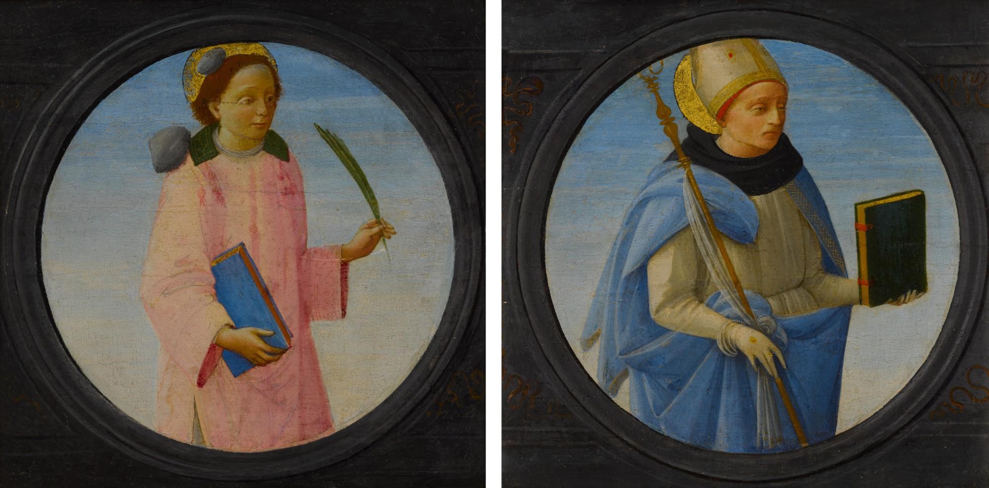 Bartolomeo Di Giovanni - Saint Stephen; Saint Augustine: