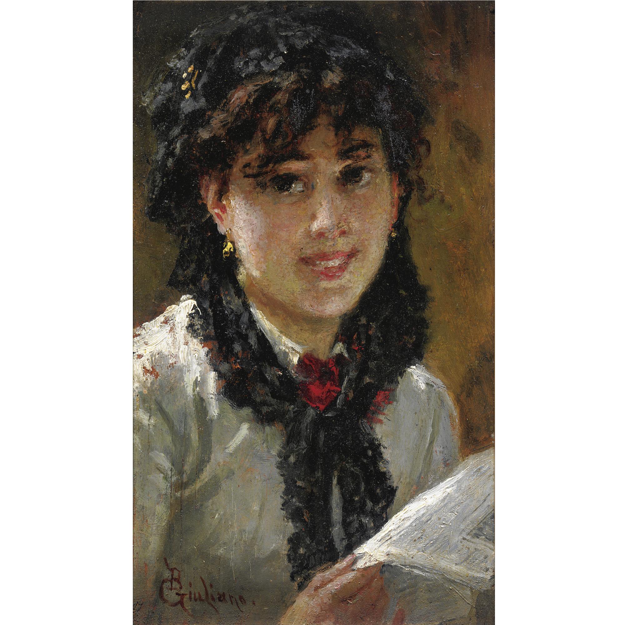 Bartolomeo Giuliano - Ragazza Col Cappello Nero