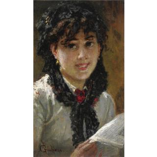 Bartolomeo Giuliano - Ragazza Col Cappello Nero