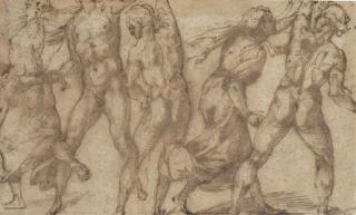 Bartolomeo Passarotti - Cinq figures, pour un Massacre des Innocents