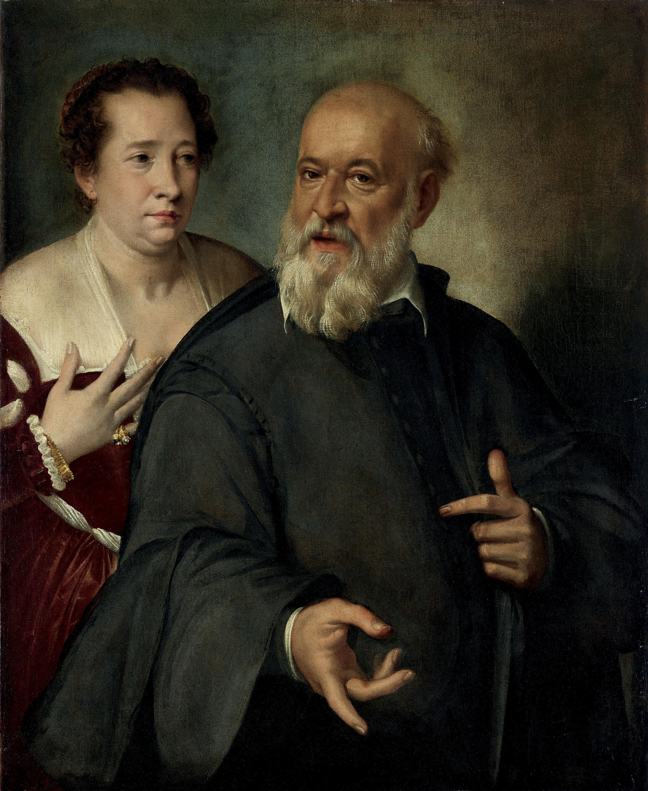 Bartolomeo Passarotti - Portrait Of A Lady And A Gentleman, Half-Length