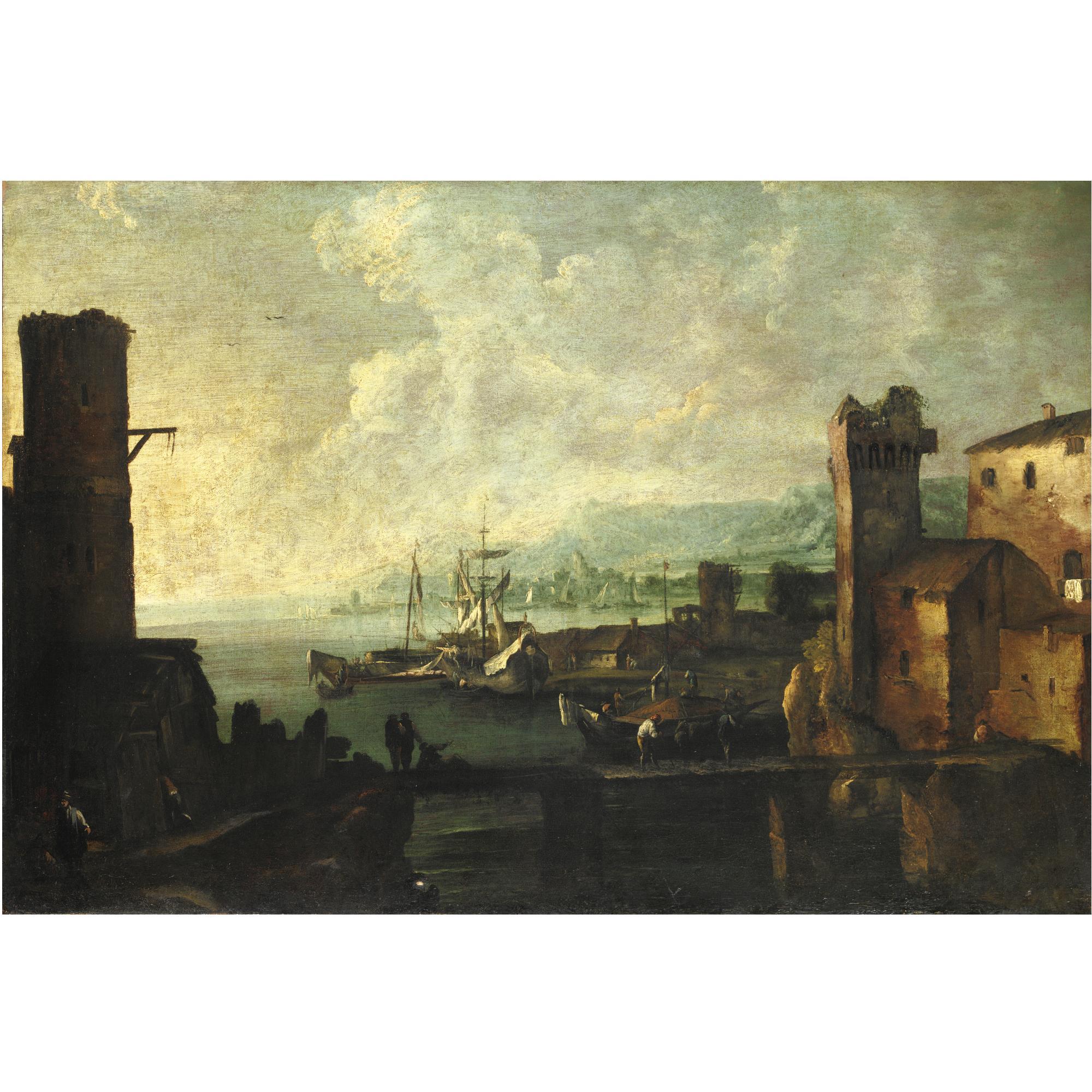 Bartolomeo Pedon - Marina Con Figure