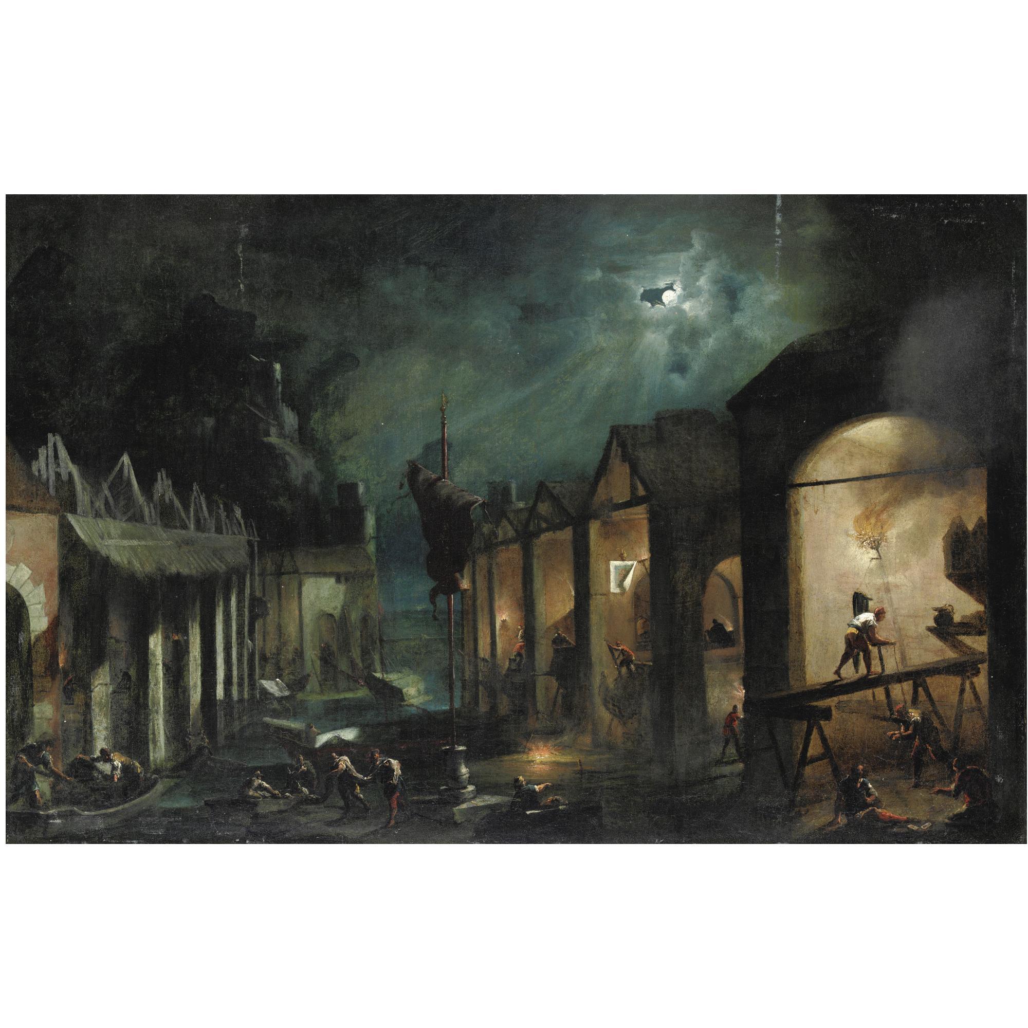 Bartolomeo Pedon - Notturno Con L\'Arsenale Di Venezia