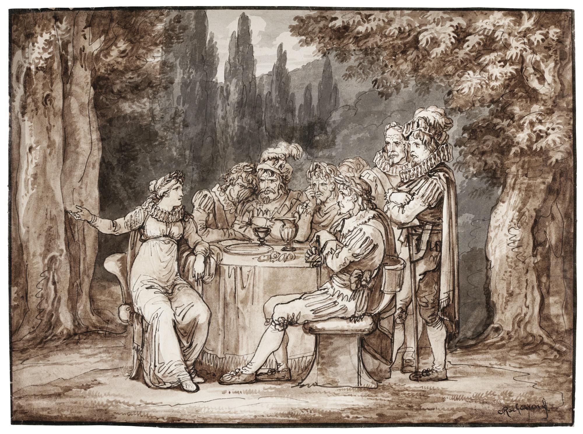 Bartolomeo Pinelli - A Scene From The Story Of Ossian