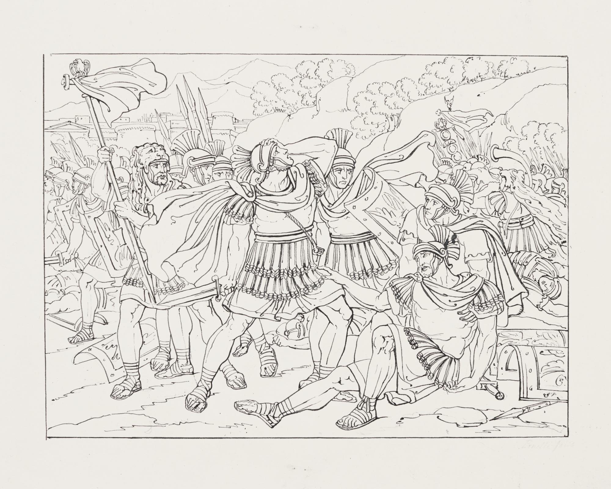 Bartolomeo Pinelli - Battle Scene