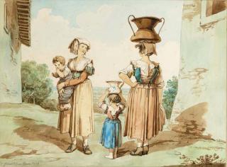 Bartolomeo Pinelli - Italian peasants carrying water