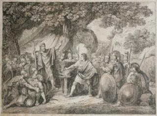 Bartolomeo Pinelli - Muzio Scevola alla Tenda di Porsennal