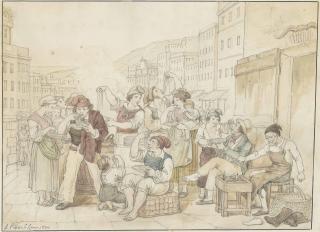 Bartolommeo Pinelli - The Pasta Vendor