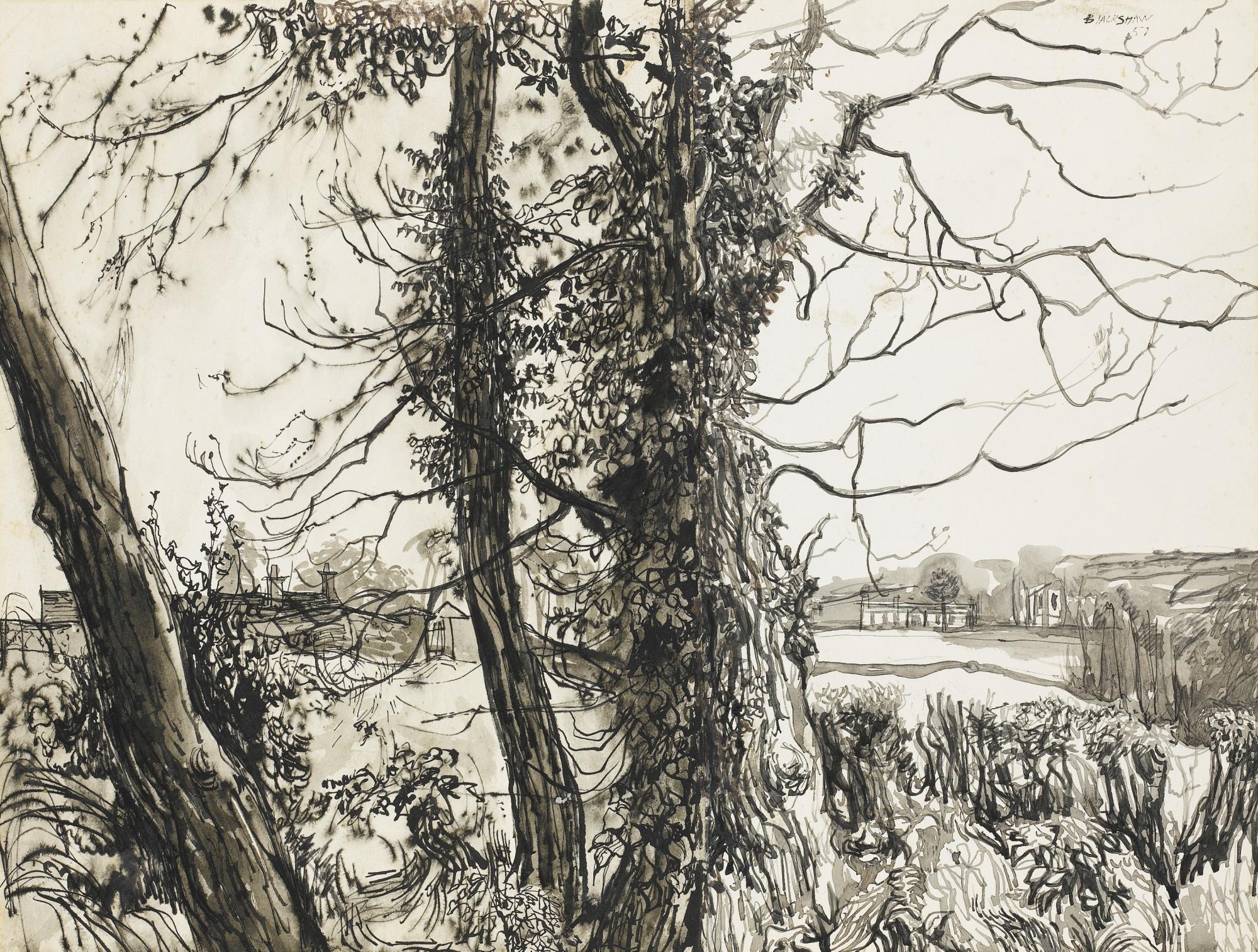 Basil Blackshaw, H.R.H.A - Landscape With Trees