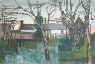 Basil Blackshaw, H.R.H.A. - November Cottage